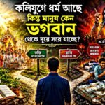 কলিযুগে ধর্ম থাকলেও মানুষ কেন ভগবান থেকে দূরে সরে যাচ্ছে তার প্রতীকী চিত্র