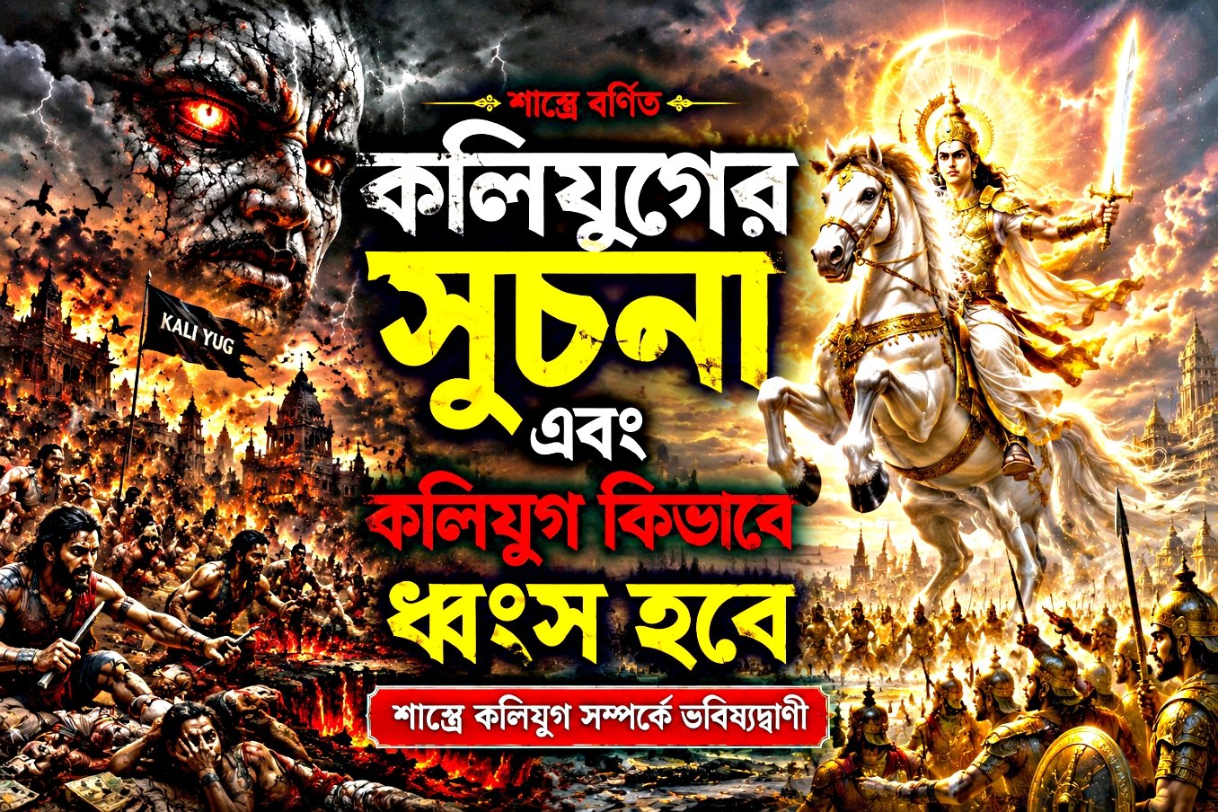 কলিযুগের সূচনা এবং কলিযুগ কিভাবে ধ্বংস হবে তার ভয়ংকর দৃশ্য