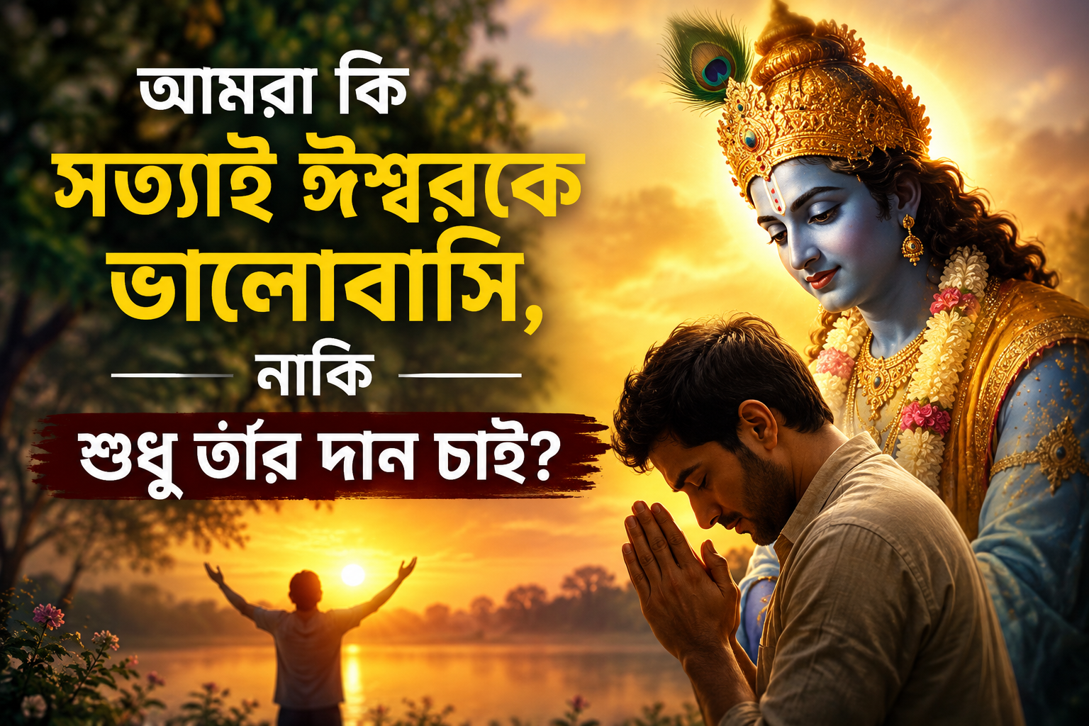 ঈশ্বরকে ভালোবাসা নাকি শুধু তাঁর দান চাওয়া—প্রকৃত ভক্তির আধ্যাত্মিক শিক্ষা