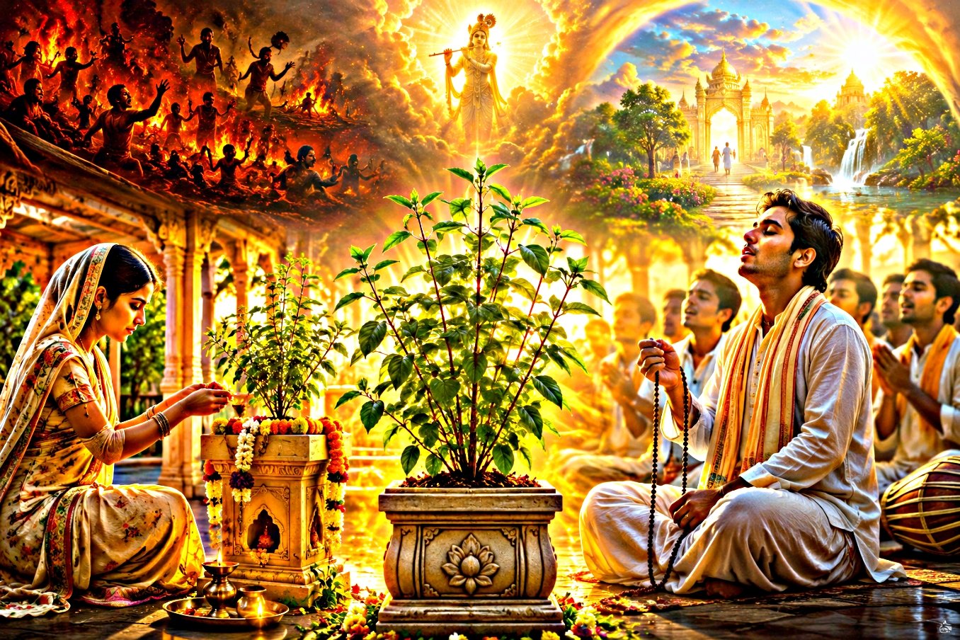 তুলসী পূজা নাকি হরিনাম - শাস্ত্র অনুযায়ী কোনটি সর্বশ্রেষ্ঠ